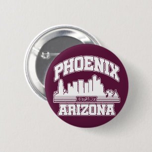 Phoenix,Arizona 6 Cm Round Badge