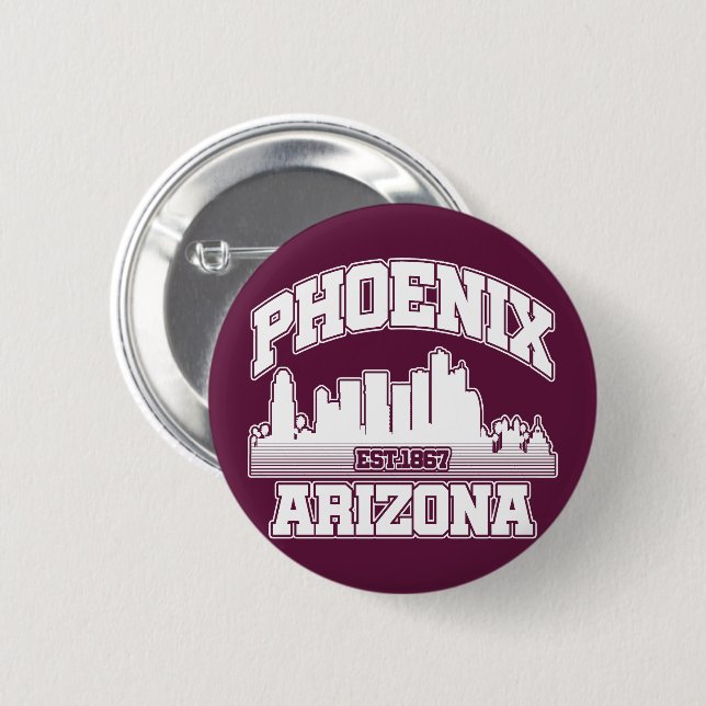 Phoenix,Arizona 6 Cm Round Badge (Front & Back)
