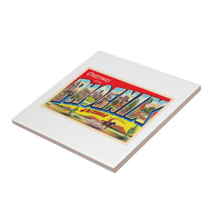 Phoenix Arizona AZ Vintage Large Letter Postcard 1 Ceramic Tile