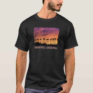 Phoenix Arizona Beautiful palm trees sunset colorf T-Shirt