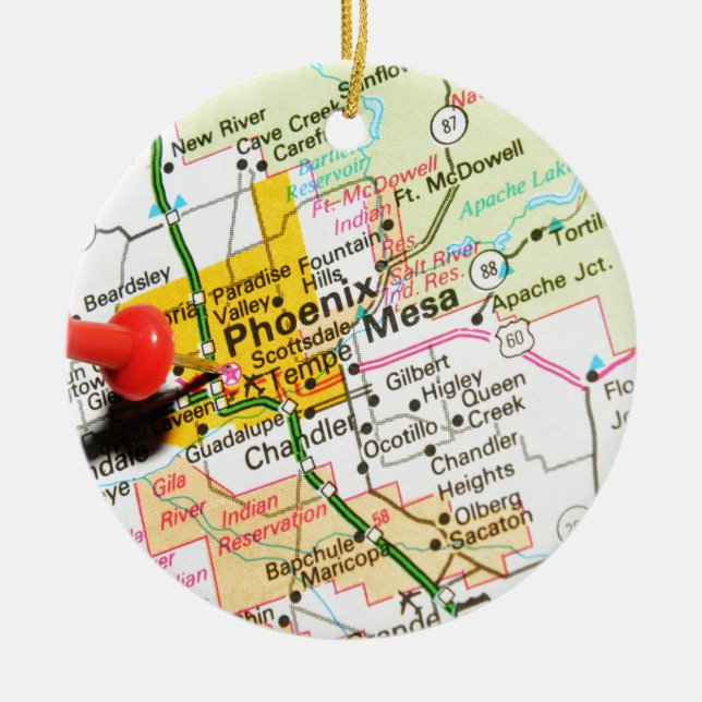 Phoenix, Arizona Ceramic Ornament (Front)