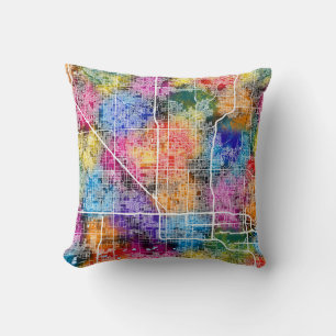 Phoenix Arizona City Map Cushion