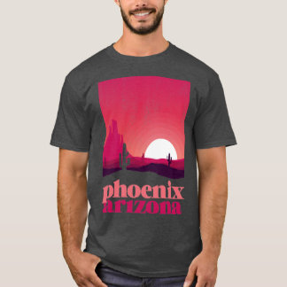 Phoenix Arizona Desert Illustration Vintage Souven T-Shirt