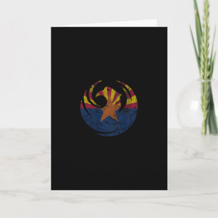Phoenix Arizona Flag Home Love Vacation Vintage Fa Card