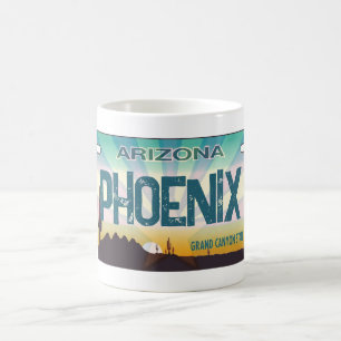 Phoenix Arizona flag license plate mug