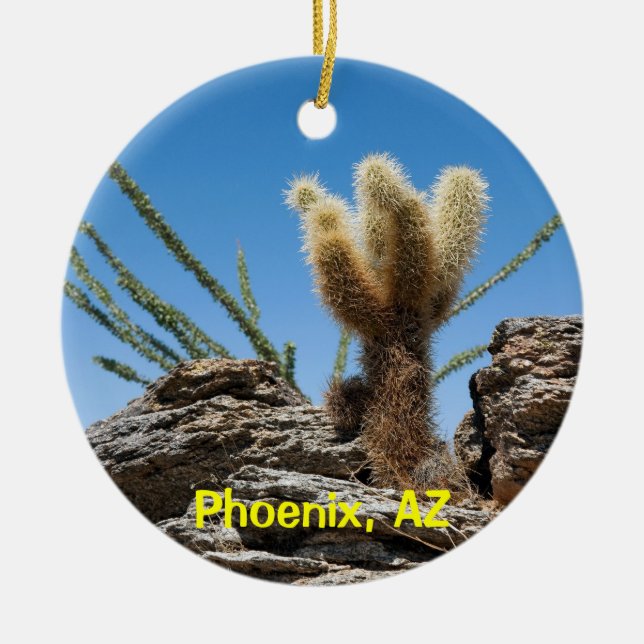 Phoenix Arizona Keepsake Ceramic Tree Decoration (Front)