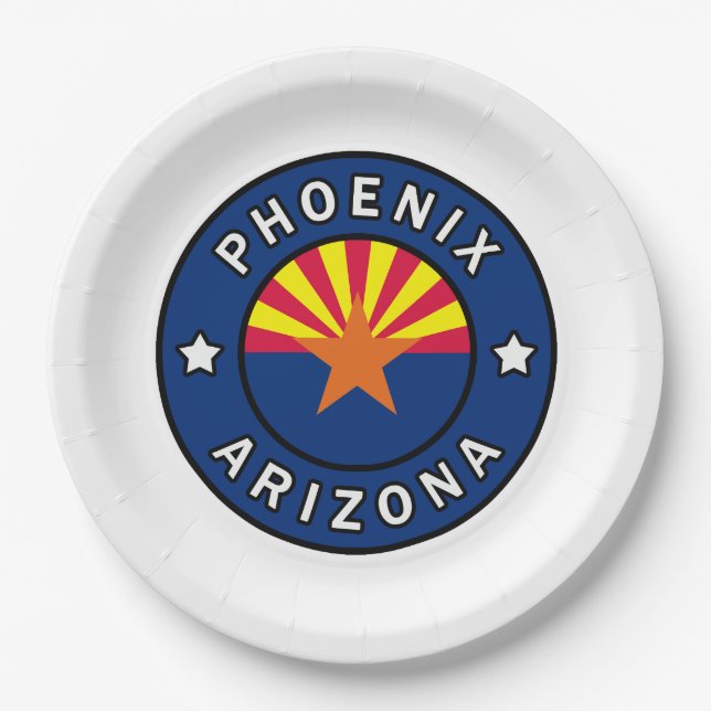 Phoenix Arizona Paper Plate (Front)