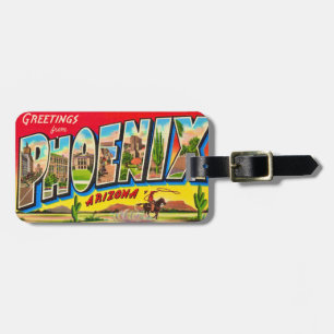 Phoenix Arizona Postcard Luggage Tag