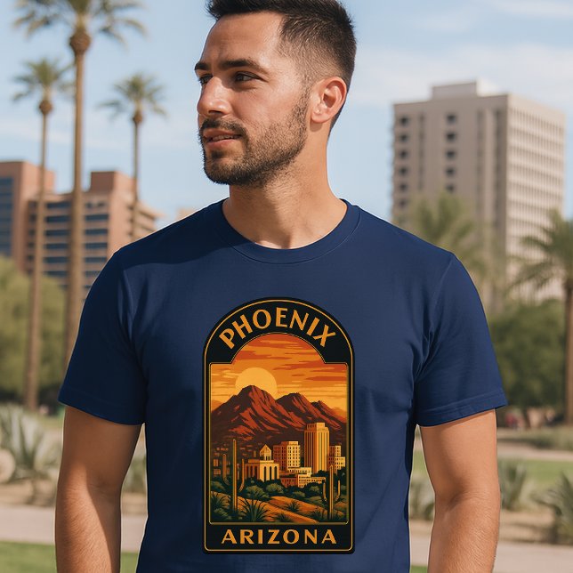 Phoenix Arizona Retro Art Deco T-Shirt (Creator Uploaded)