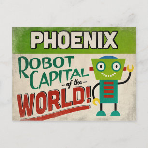 Phoenix Arizona Robot - Funny Vintage Postcard