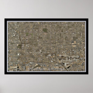 Phoenix Arizona Satellite Poster Map