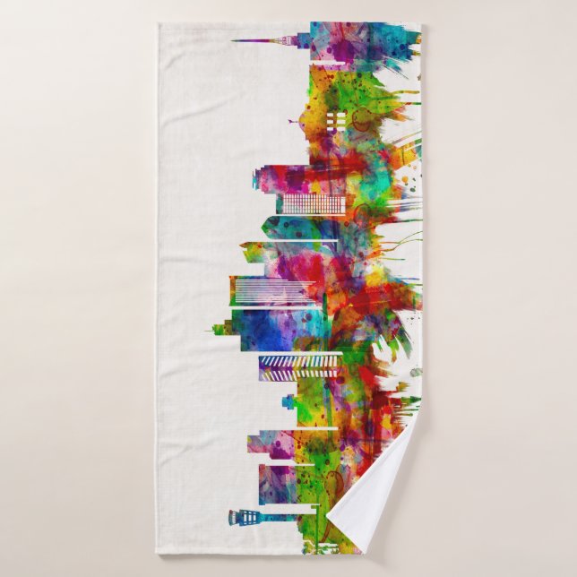 Phoenix Arizona Skyline Bath Towel (Bath Towel)