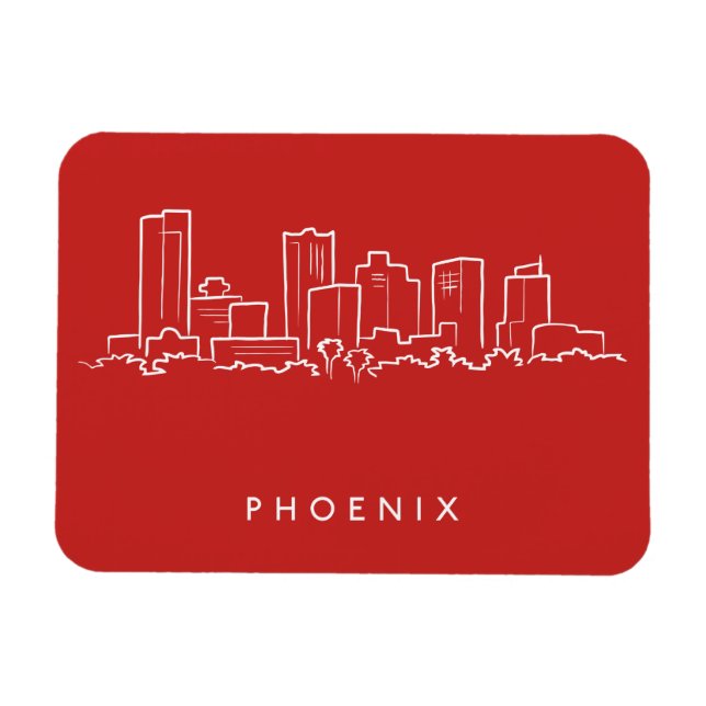 Phoenix Arizona Skyline Magnet (Horizontal)