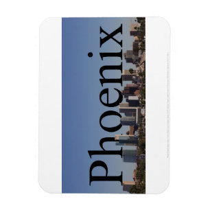 Phoenix Arizona Skyline Magnet with Phoenix in the