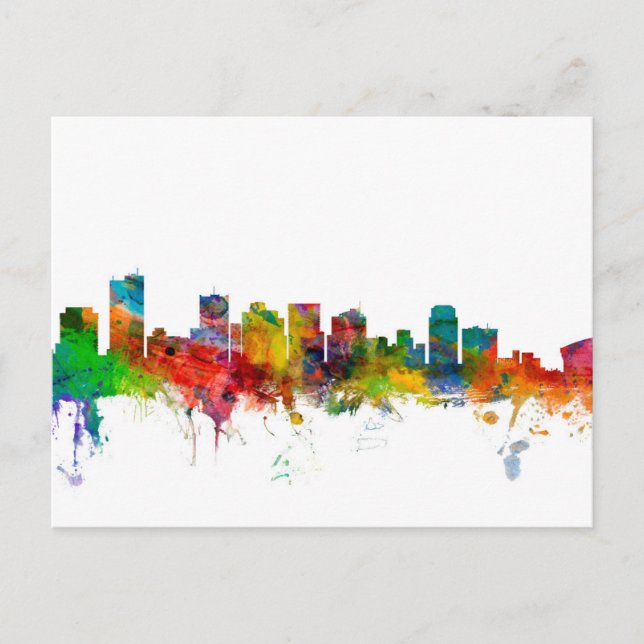 Phoenix Arizona Skyline Postcard (Front)