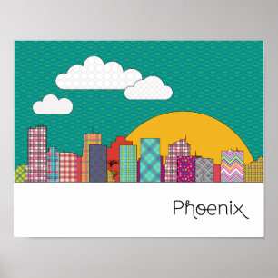 Phoenix, Arizona Skyline Poster