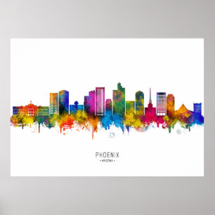 Phoenix Arizona Skyline Poster
