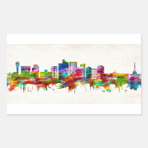 Phoenix Arizona Skyline Rectangular Sticker
