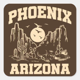 Phoenix,Arizona Square Sticker