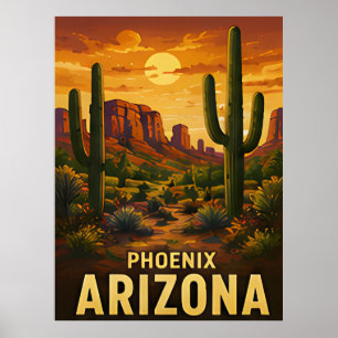 Phoenix Arizona Travel Gift Poster