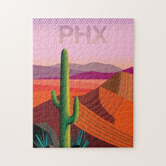 Phoenix Arizona | Travel Poster Jigsaw Puzzle (Vertical)