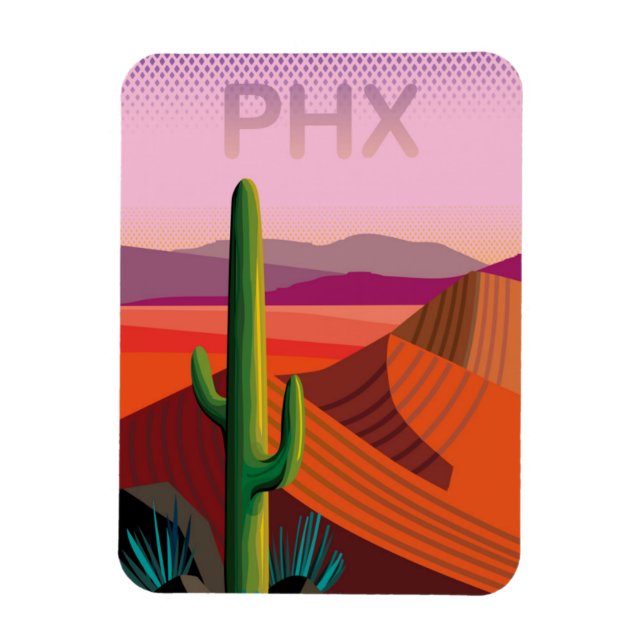 Phoenix Arizona | Travel Poster Magnet (Vertical)