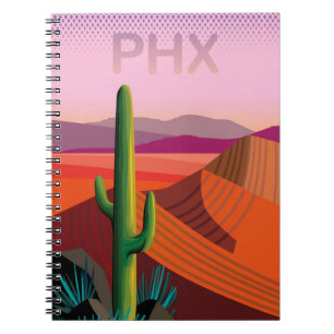 Phoenix Arizona   Travel Poster Notebook