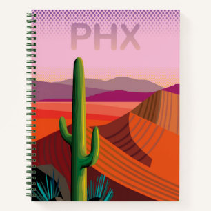 Phoenix Arizona   Travel Poster Notebook