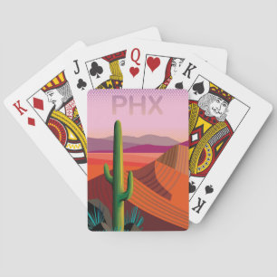 Phoenix Arizona Travel Poster Playing Cards