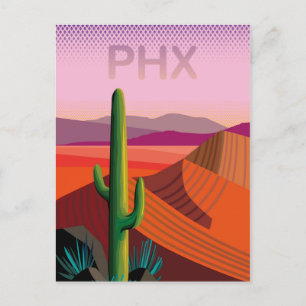 Phoenix Arizona Travel Poster Postcard
