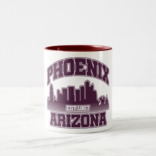 Phoenix,Arizona Two-Tone Coffee Mug (Center)