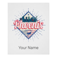 Phoenix Arizona United States Skyline Vintage USA