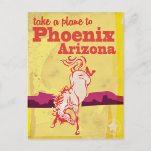 Phoenix, Arizona USA Vintage Travel Poster Postcard