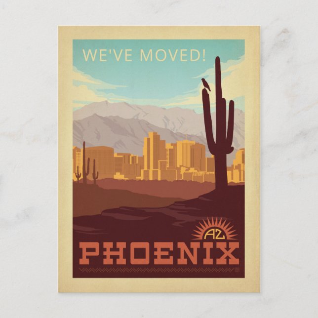 Phoenix, Arizona | We've Moved Invitation Postcard (Front)
