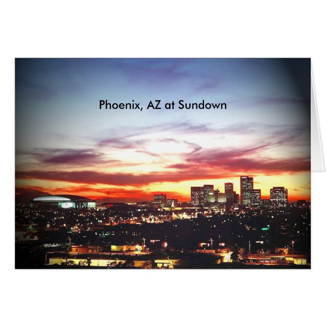 Phoenix, AZ at Sundown (Front Horizontal)