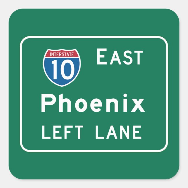 Phoenix, AZ Road Sign Square Sticker (Front)