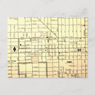 Phoenix, AZ Vintage Map Postcard