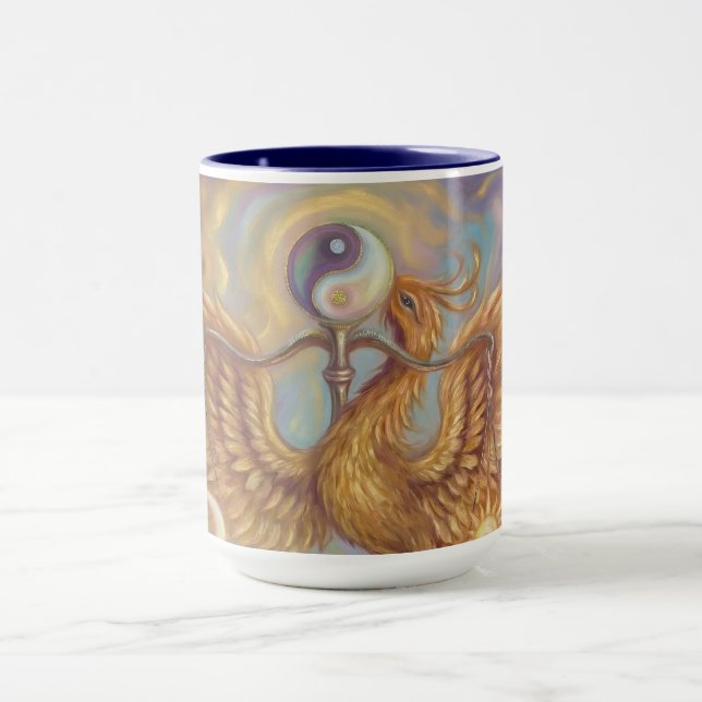 Phoenix Balance Spiritual Wall Tapestry Mug (Center)