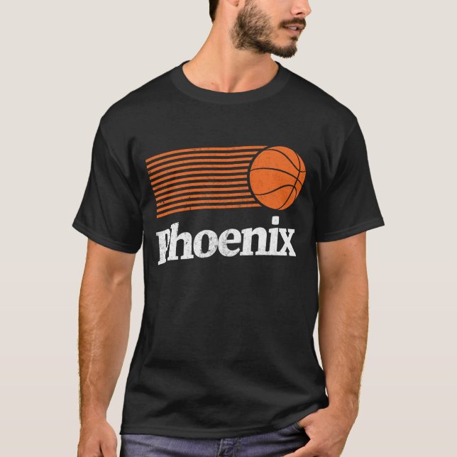 Phoenix Basketball Retro City Arizona State B-Ball T-Shirt (Front)