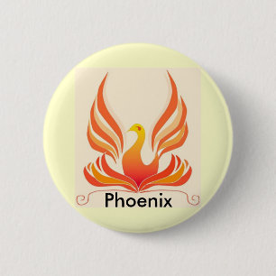 Phoenix Bird 6 Cm Round Badge