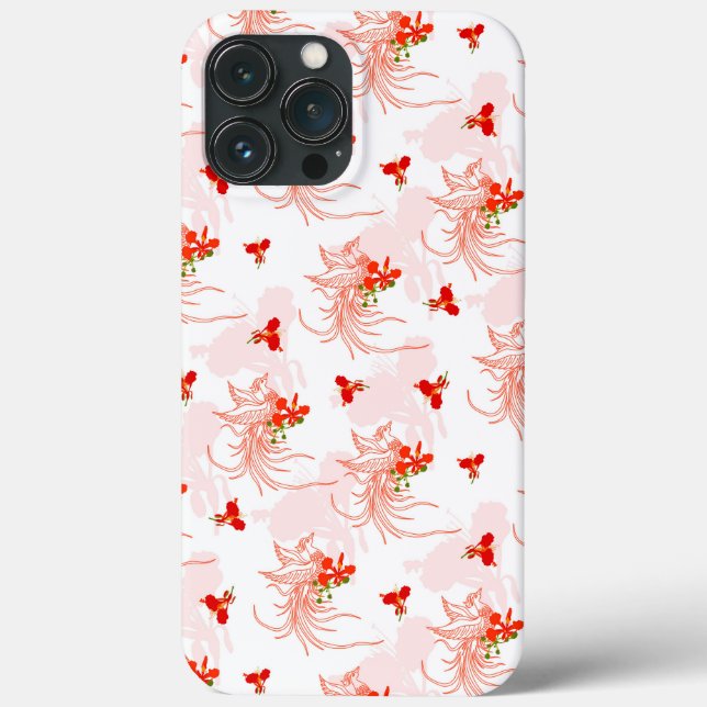 Phoenix Bird And Phoenix Flower Seamless Pattern Case-Mate iPhone Case (Back)