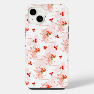 Phoenix Bird And Phoenix Flower Seamless Pattern iPhone 14 Plus Case