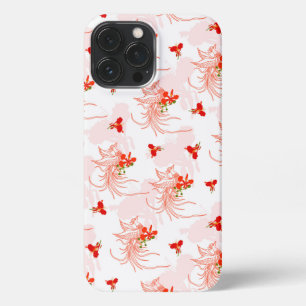 Phoenix Bird And Phoenix Flower Seamless Pattern iPhone 13 Pro Max Case