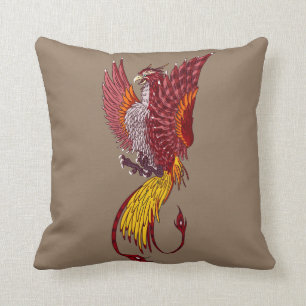Phoenix Bird Art Throw Pillow