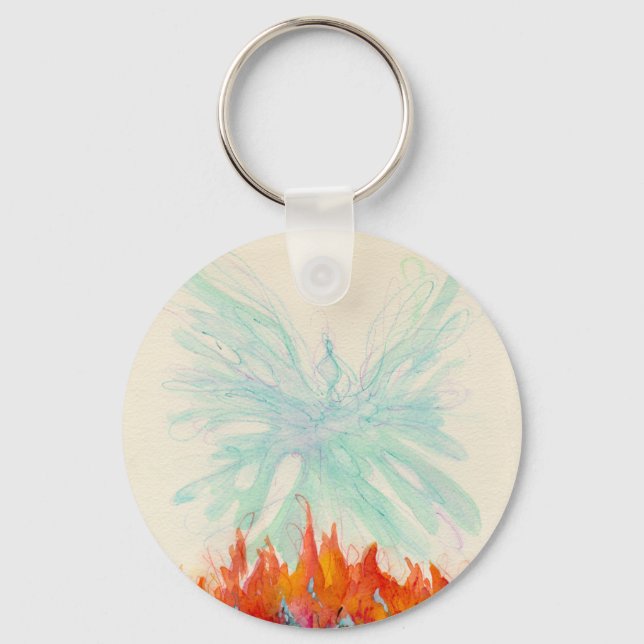 PHOENIX BIRD by SHARON SHARPE Key Ring (Front)