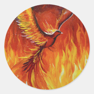 Phoenix bird classic round sticker