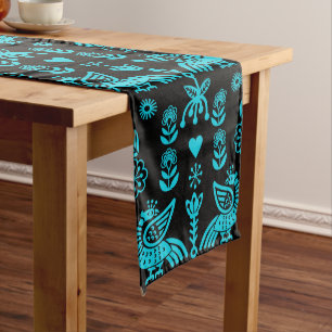 Phoenix Bird Folk Art Print Long Table Runner