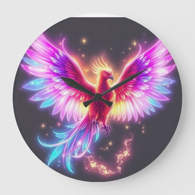Phoenix bird large clock (Front)