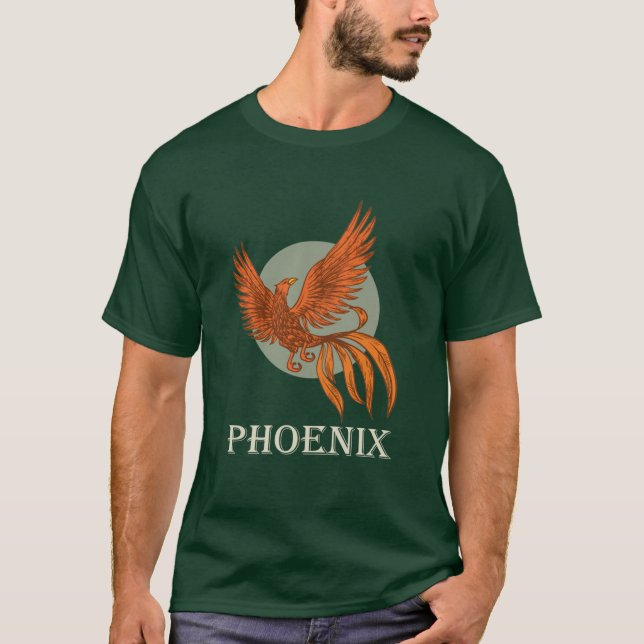 Phoenix bird Red Rising  T-Shirt (Front)