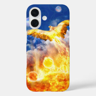 Phoenix Bird RISE ABOVE YOUR TROUBLES iPhone 16 Case